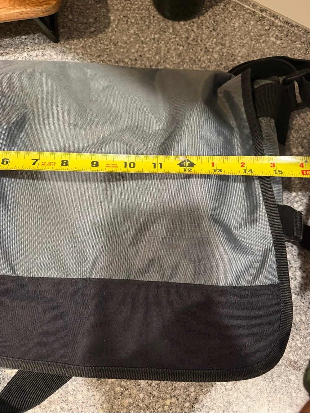 Vintage Grey GAP 2001 Y2K Messenger Bag Laptop Crossbody Shoulder Expandable